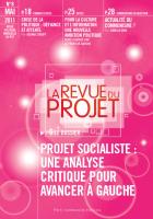 N ° 8, Projet socialiste : une analye critique pour avancer à gauche, mai 2011