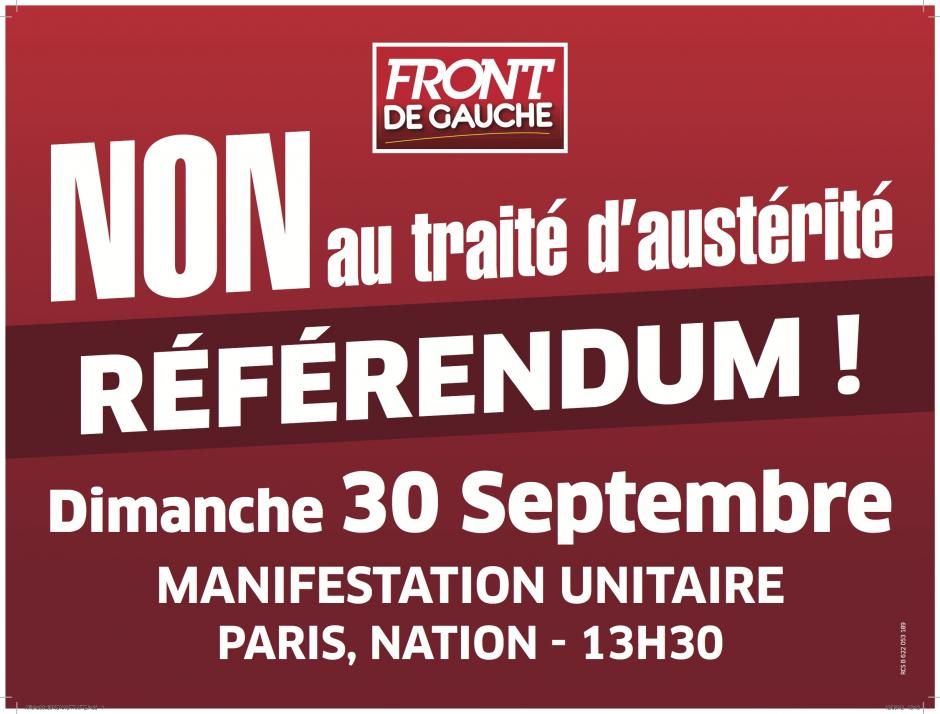 22 septembre, Beauvais - Stand dans la rue piétonne pour discuter du traité d'austérité