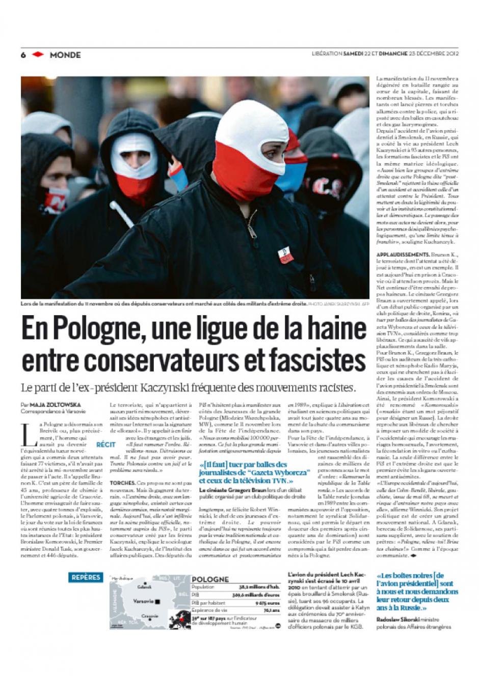 20121222-Libération-En Pologne, une ligue de la haine entre conservateurs et fascistes