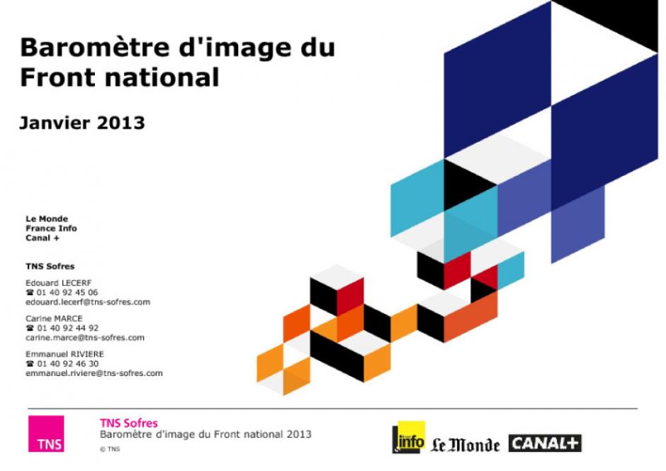 Sondage-TNS Sofres-Baromètre d'image 2013 du Front national - 6 février 2013