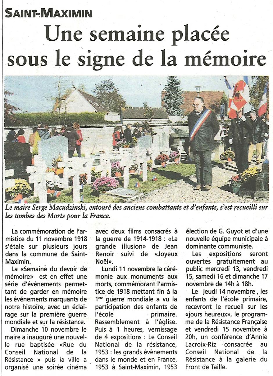 20131113-OH-Saint-Maximin-Une semaine placée sous le signe de la mémoire