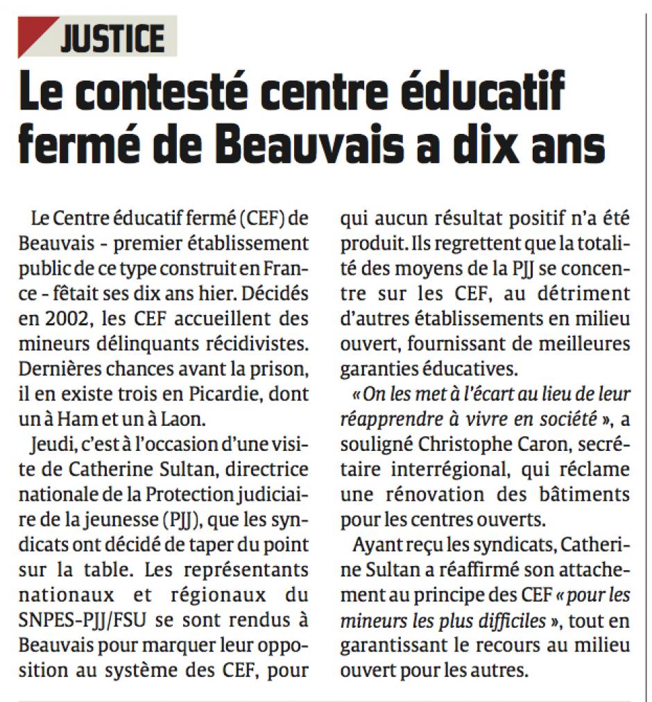 20131220-CP-Beauvais-Le contesté centre éducatif fermé a dix ans