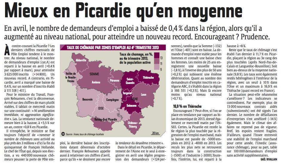 20140529-CP-Picardie-Mieux dans la région qu'en moyenne [Insee, emploi]