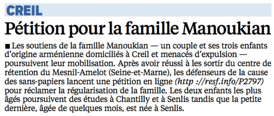20140901-LeP-Creil-Pétition pour la famille Manoukian