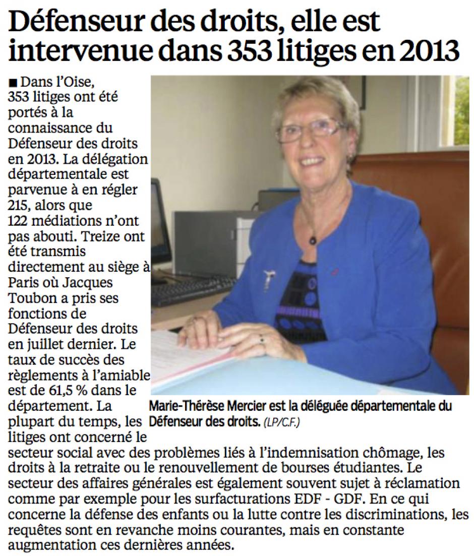 20141127-LeP-Oise-Défenseur des droits, elle est intervenue dans 353 litiges en 2013