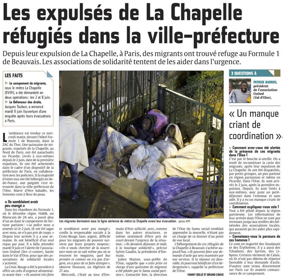 20150611-CP-Beauvais-Les expulsés de La Chapelle réfugiés dans la ville-préfecture