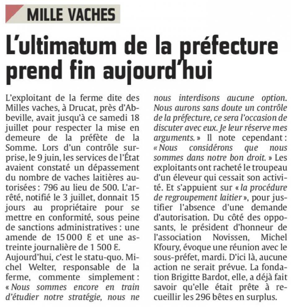 20150718-CP-Drucat-Mille Vaches : l'ultimatum de la préfecture prend fin aujourd'hui