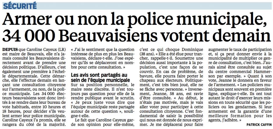 20150926-LeP-Beauvais-Armer ou non la police municipale, 34 000 Beauvaisiens votent demain