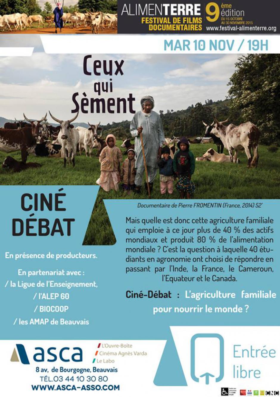 10 novembre, Beauvais - Ciné-débat « L'agriculture familiale pour nourrir le monde ? »
