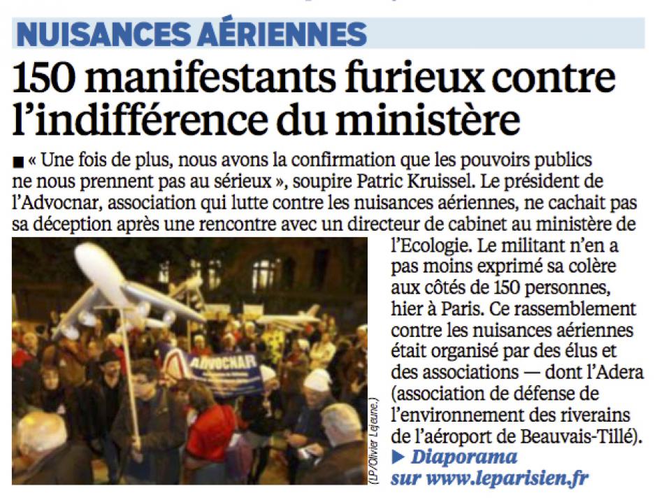 20151111-LeP-Paris-Nuisances aériennes : 150 manifestants furieux contre l'indifférence du ministère