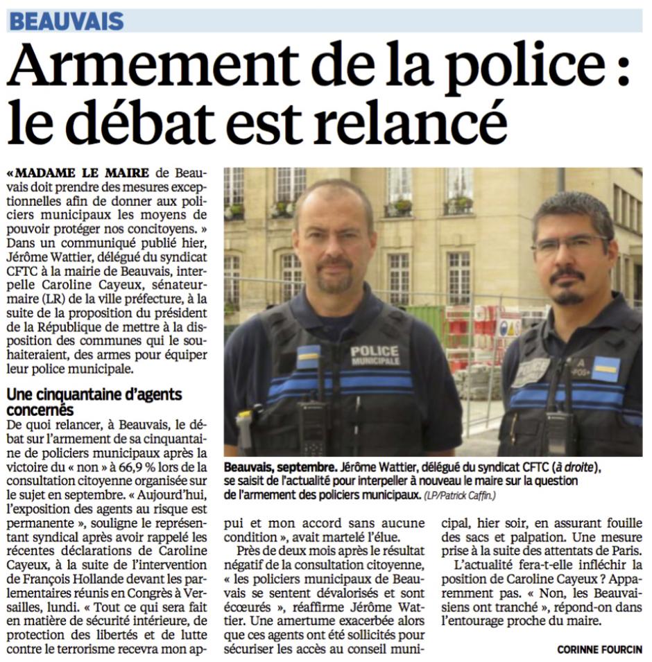 20151120-LeP-Beauvais-Armement de la police : le débat est relancé