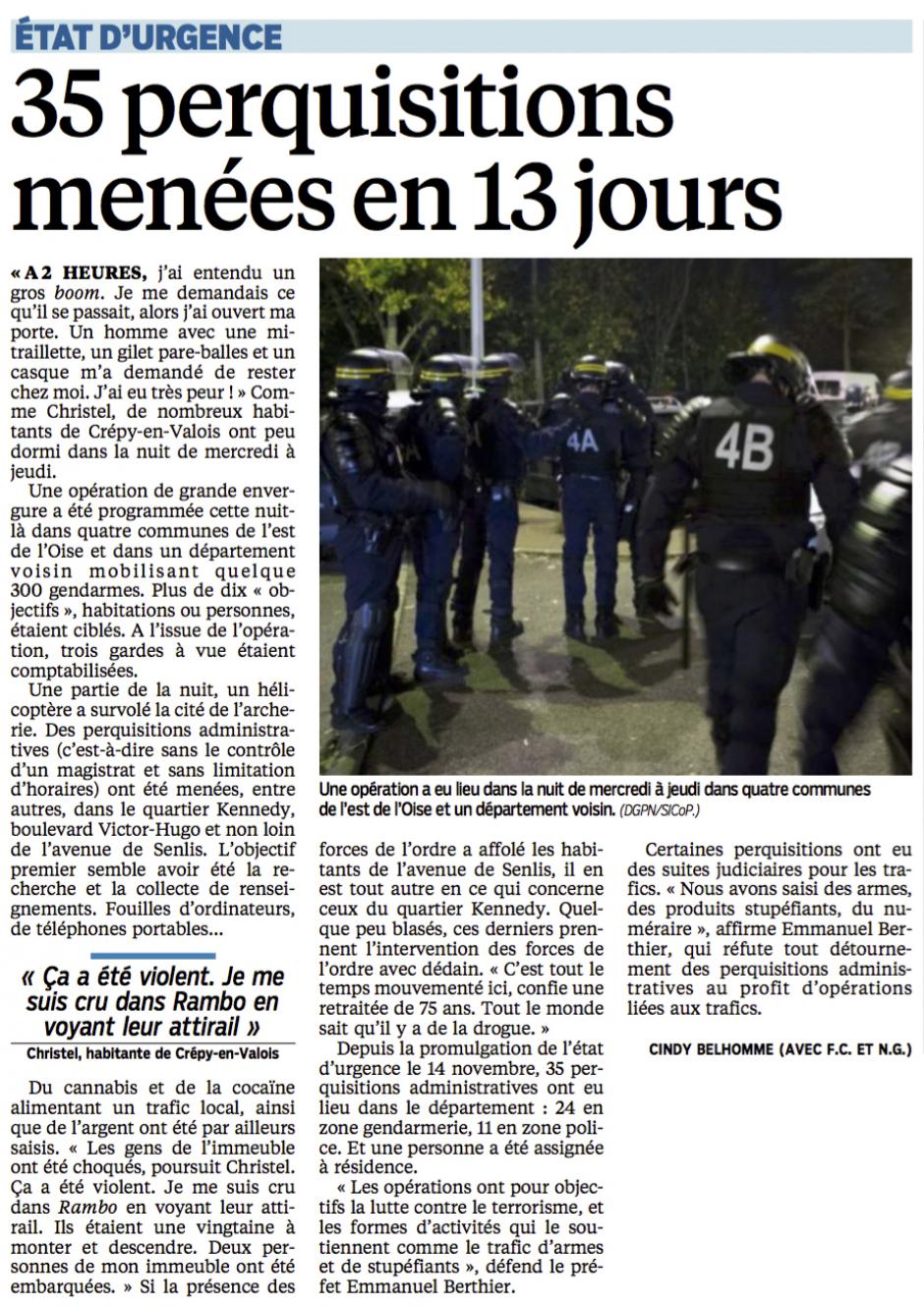 20151127-LeP-Oise-État d'urgence : 35 perquisitions menées en 13 jours