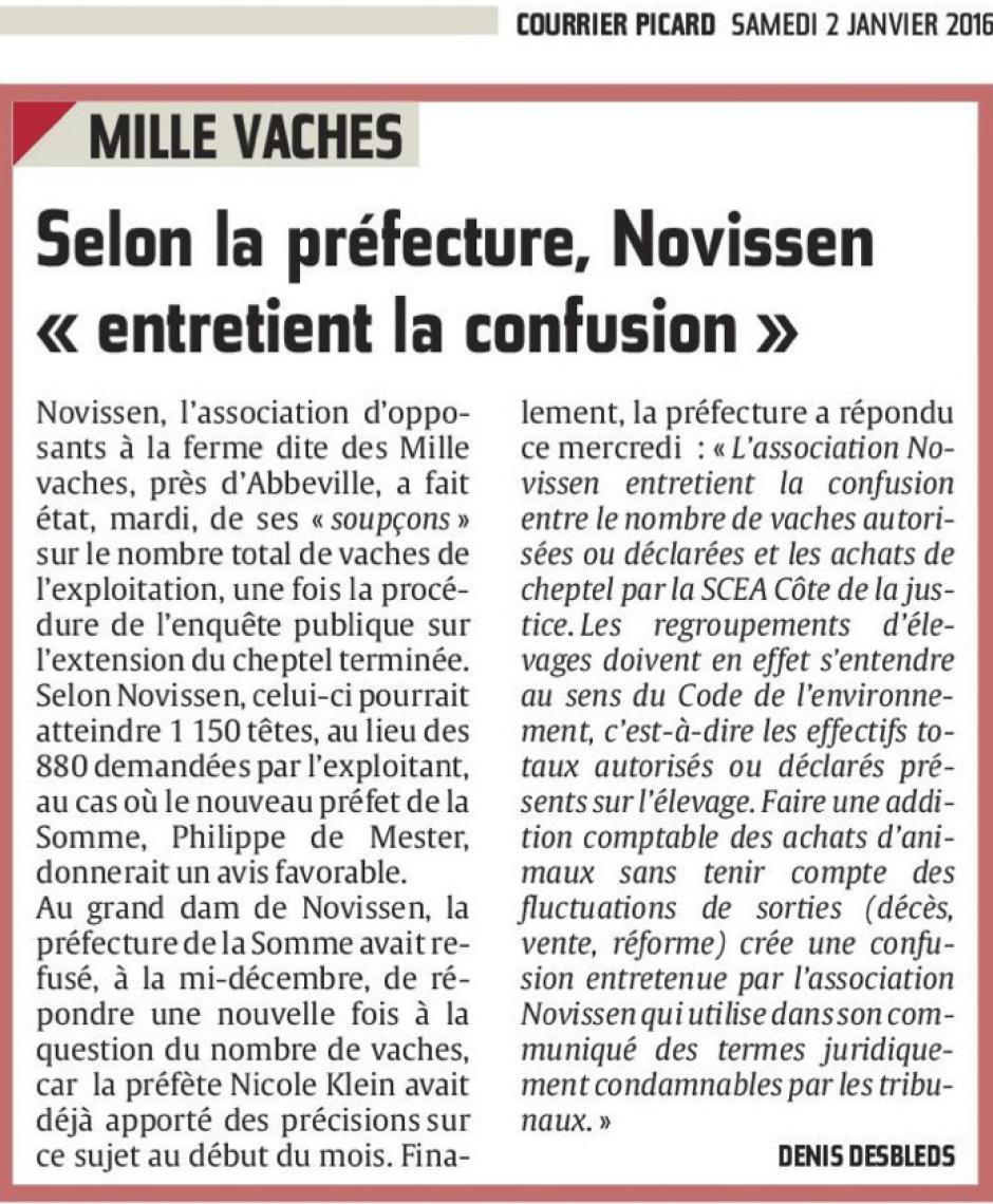 20160102-CP-Drucat-Selon la préfecture, Novissen « entretient la confusion »