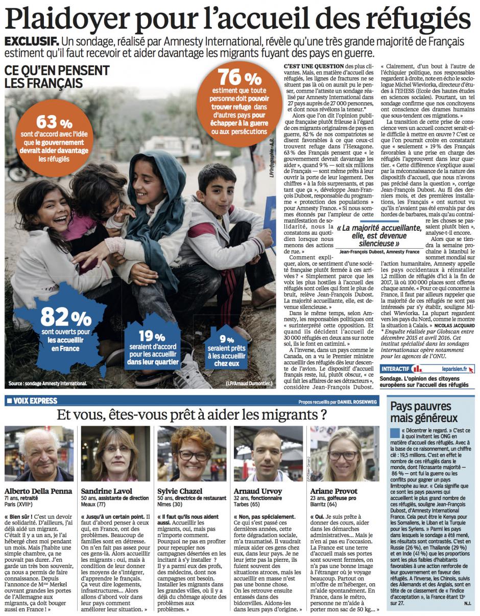20160519-LeP-France-Plaidoyer pour l'accueil des réfugiés