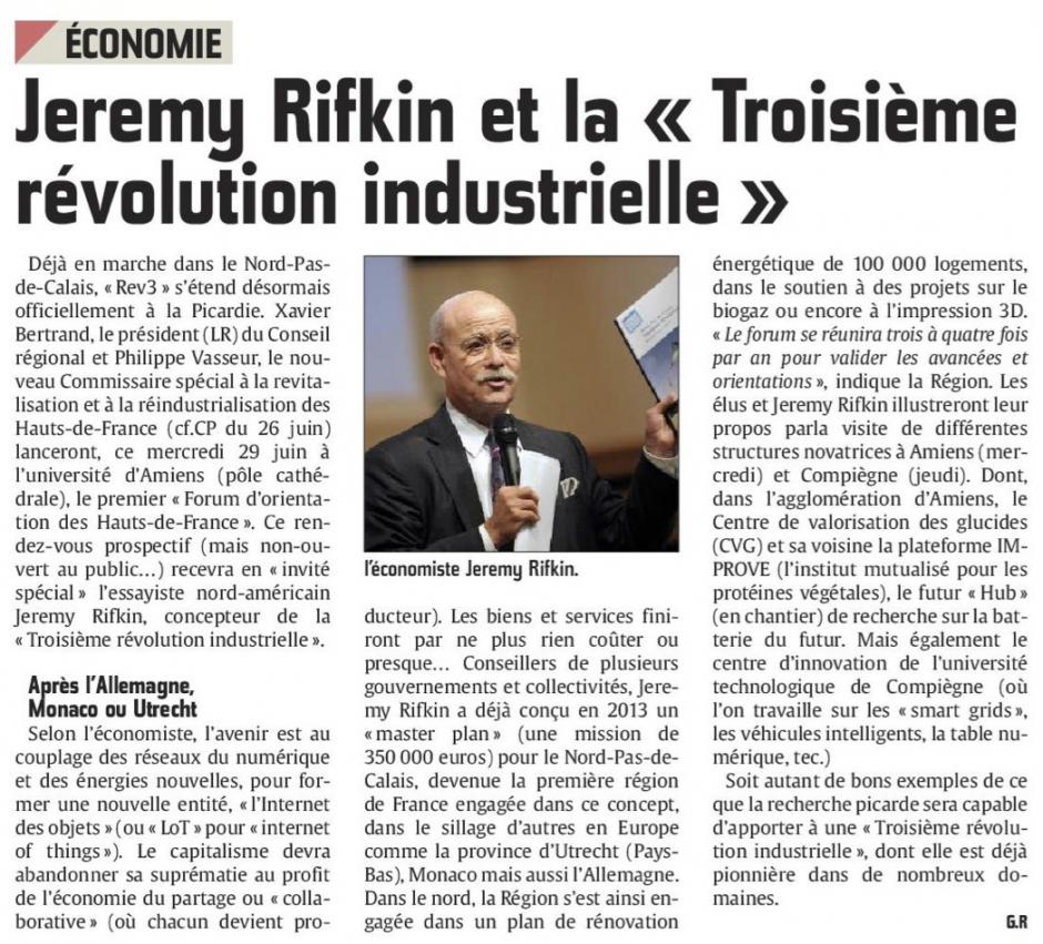 20160629-CP-Hauts-de-France-Jeremy Rifkin et la « Troisième révolution industrielle »
