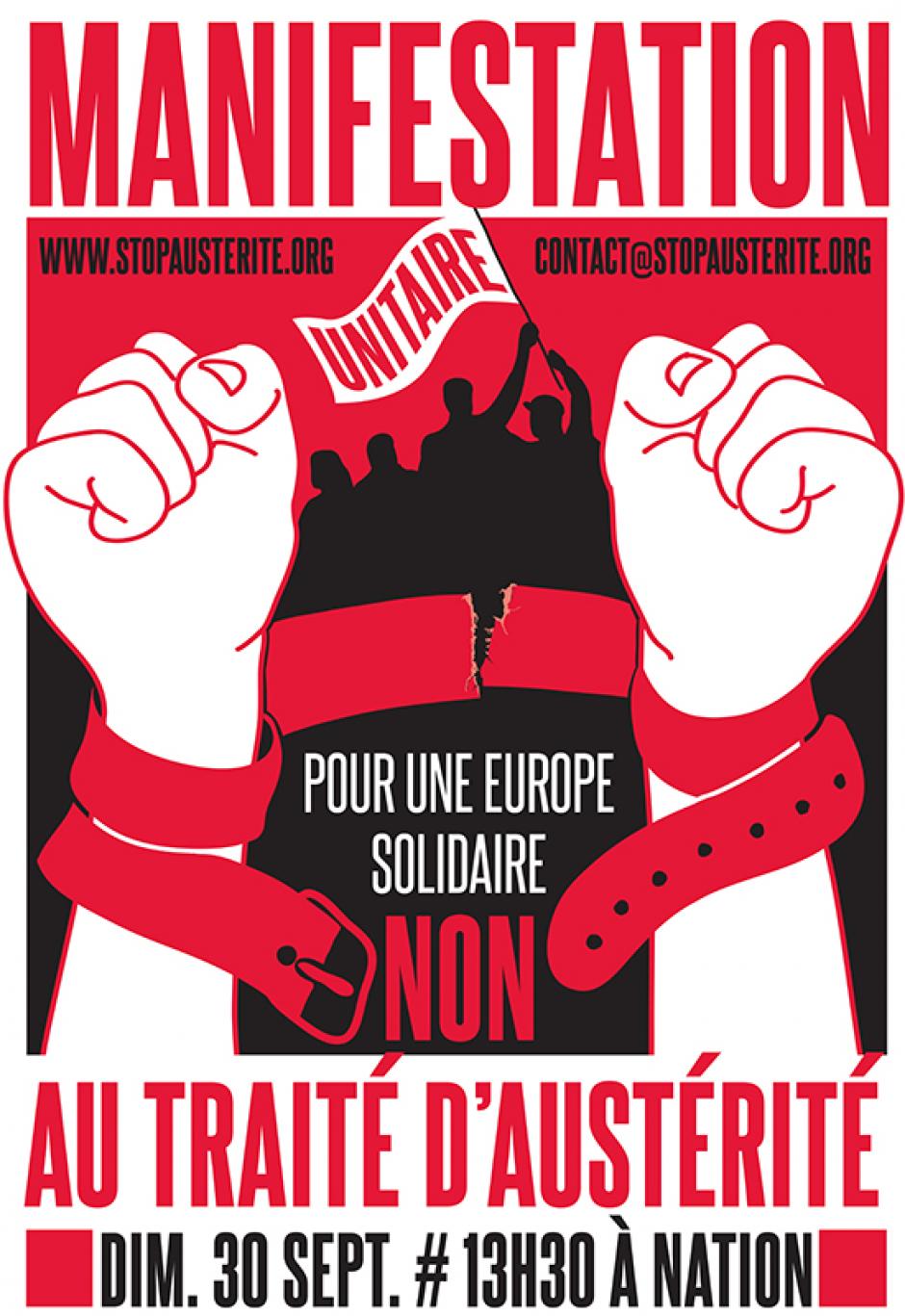 30 septembre, Paris - Manifestation unitaire contre le traité d'austérité