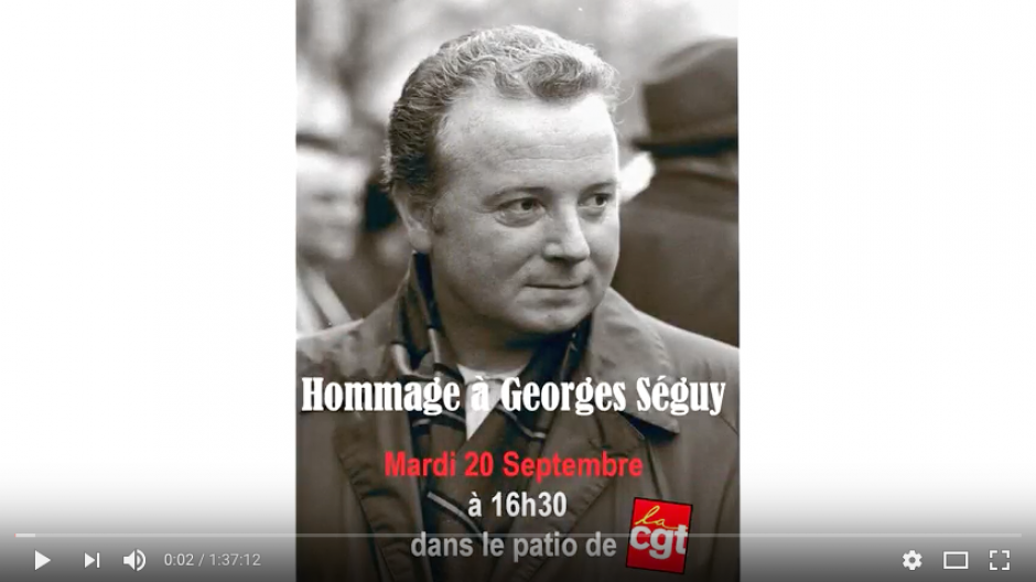 Hommage militant conjoint CGT et PCF à Georges Séguy