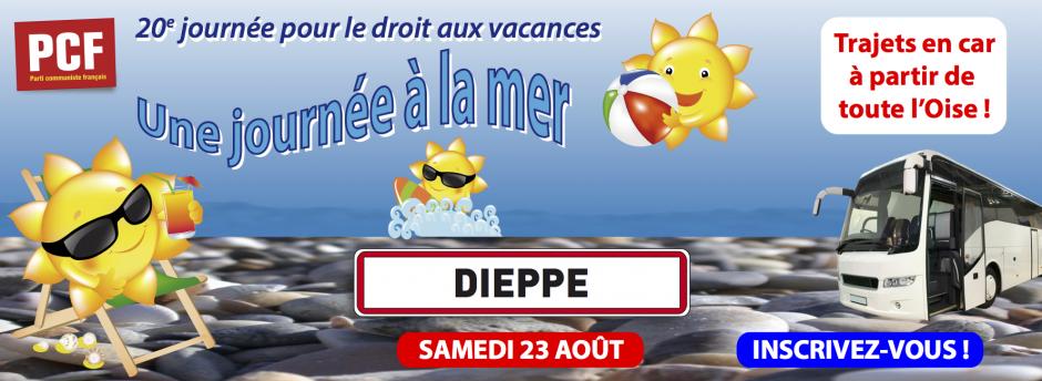 23 août, Dieppe - 20e Journée pour le droit aux vacances : voyage à la mer