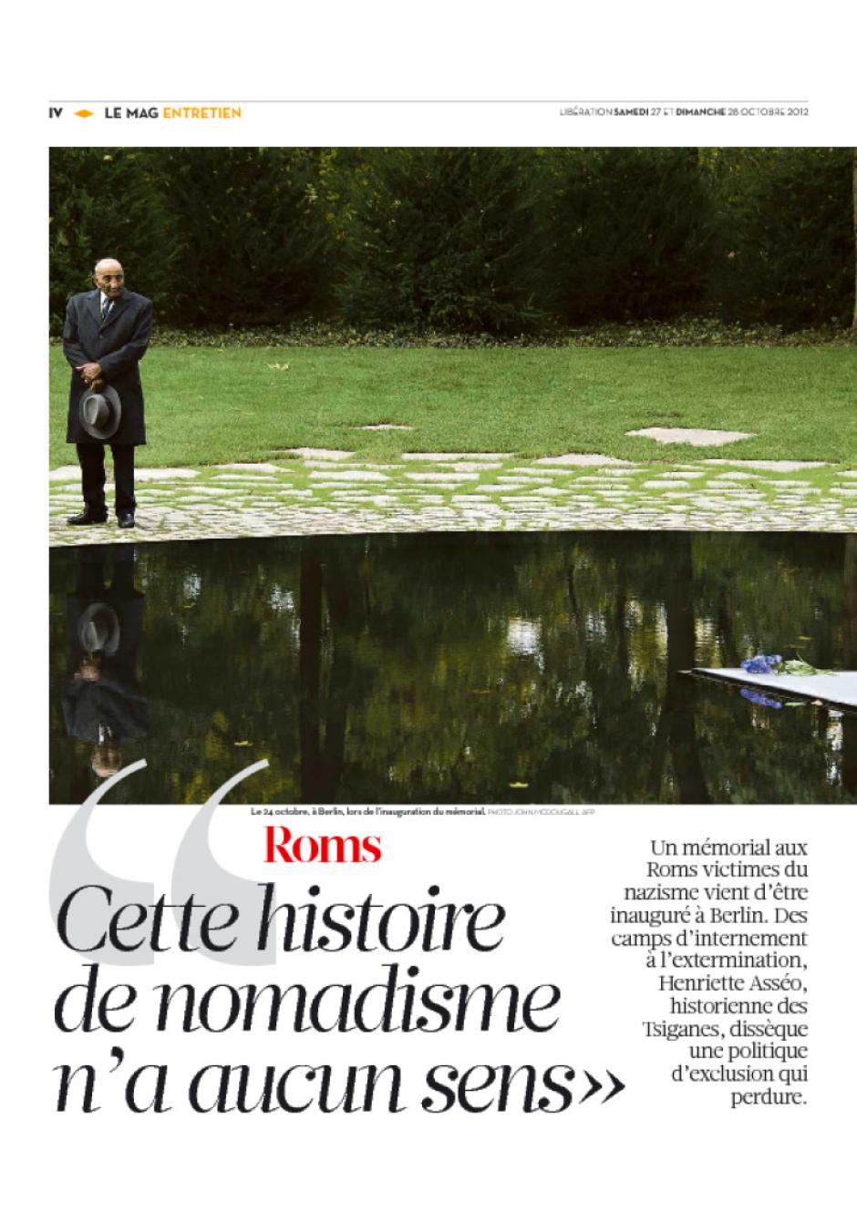 20121027-Libération-Roms « Cette histoire de nomadisme n'a aucun sens »
