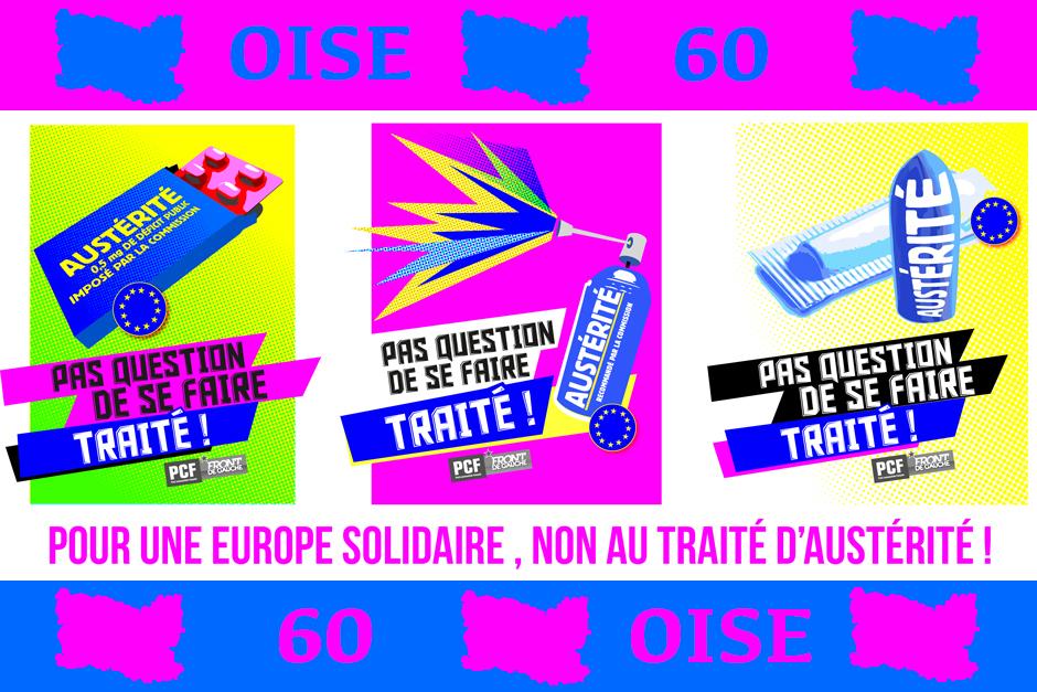 Mobilisation unitaire dans l'Oise contre le traité d'austérité !