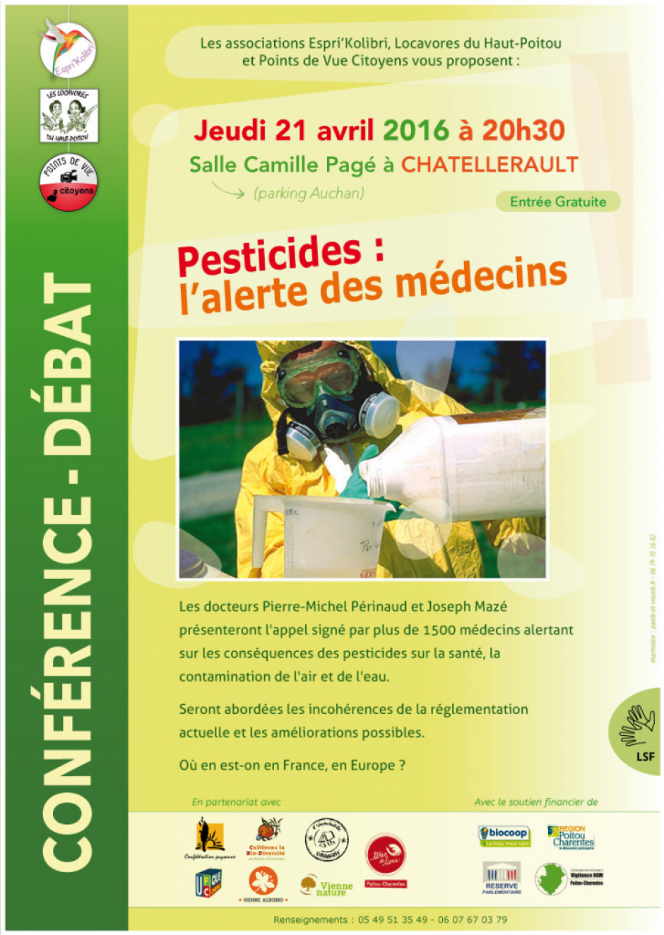 Pesticides : l'alerte des médecins (Châtellerault)