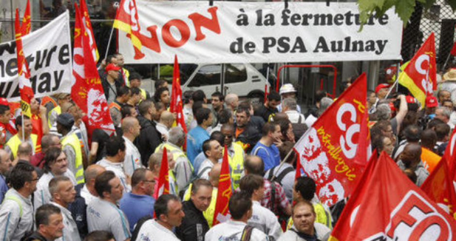PSA:le gouvernement lâche, le Front de gauche lutte!!