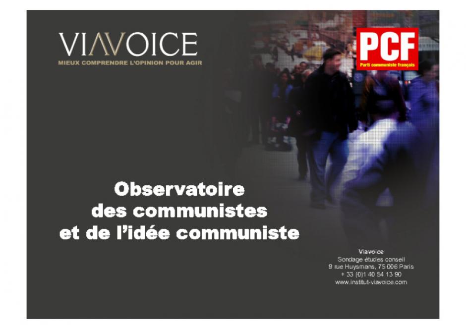 Étude « Observatoire des communistes et de l'idée communiste » - Juin 2012 