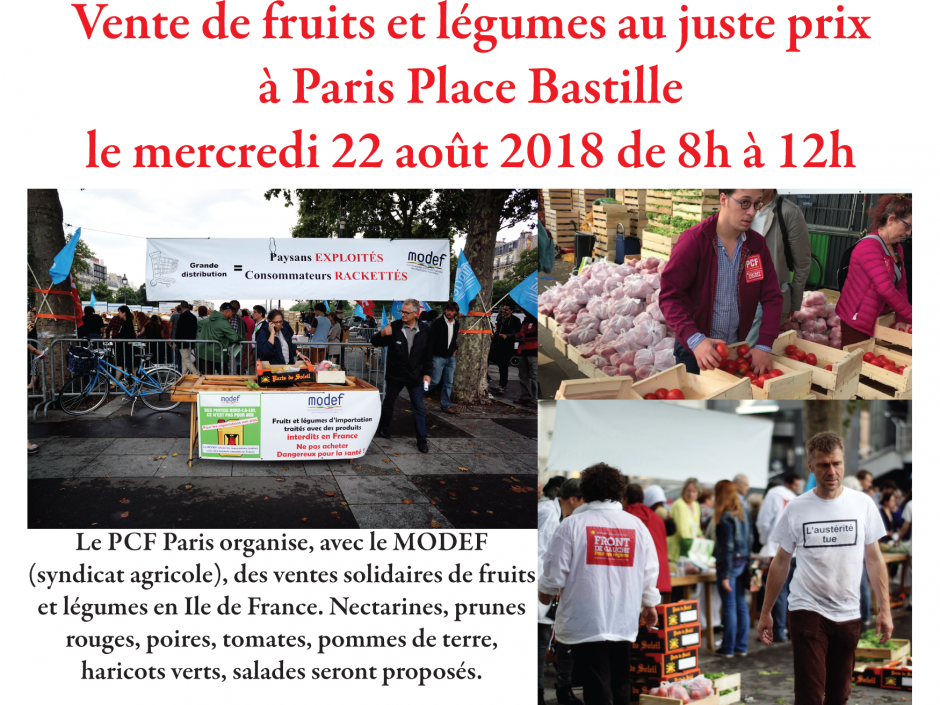Vente de fruits et légumes au juste prix à Paris
